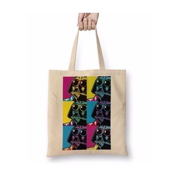 Baskı Dükkanı Star Wars Darth Vader Pop Art Bez Çanta
