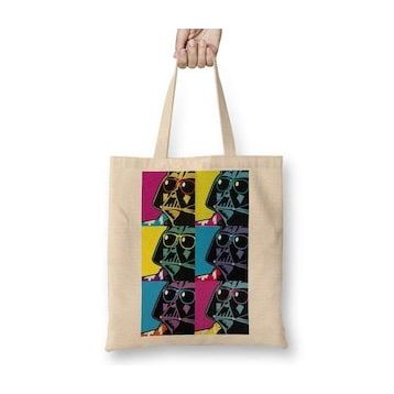 Baskı Dükkanı Star Wars Darth Vader Pop Art Bez Çanta