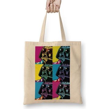Baskı Dükkanı Star Wars Darth Vader Pop Art Bez Çanta