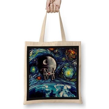 Baskı Dükkanı Star Wars Van Gogh Never Saw Bez Çanta