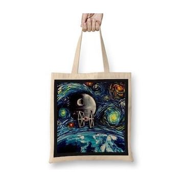 Baskı Dükkanı Star Wars Van Gogh Never Saw Bez Çanta