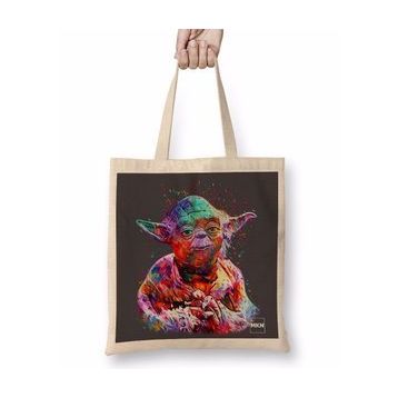 Baskı Dükkanı Star Wars Yoda 2 Bez Uzun Saplı Krem Rengi Çanta