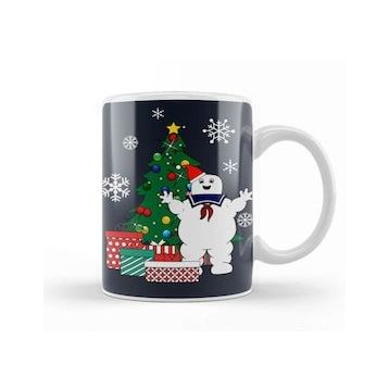 Baskı Dükkanı Stay Puft Ghostbusters Around the Christmas Tree Kupa