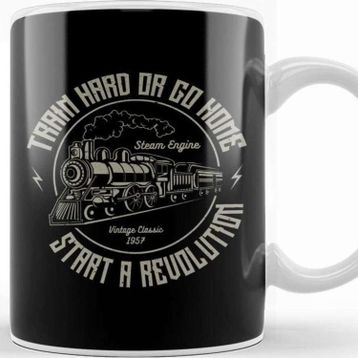 Baskı Dükkanı Steam Engine Train Hard Kupa