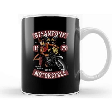 Baskı Dükkanı Steampunk Motorcycle Kupa