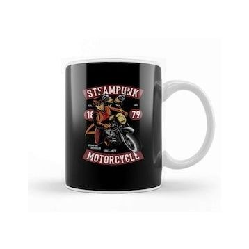 Baskı Dükkanı Steampunk Motorcycle Kupa
