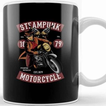 Baskı Dükkanı Steampunk Motorcycle Kupa