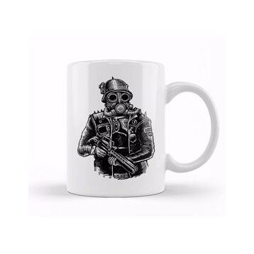 Baskı Dükkanı Steampunk Soldier Kupa