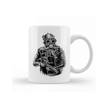 Baskı Dükkanı Steampunk Soldier Kupa