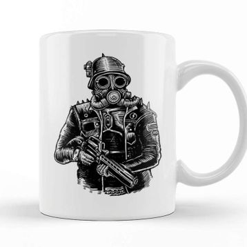 Baskı Dükkanı Steampunk Soldier Kupa