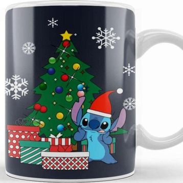 Baskı Dükkanı Stitch Christmas Tree Lilo and Stitch Kupa