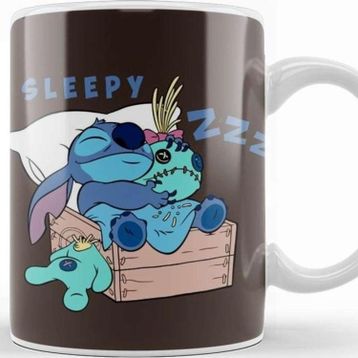 Baskı Dükkanı Stitch Sleepy Cute Kupa