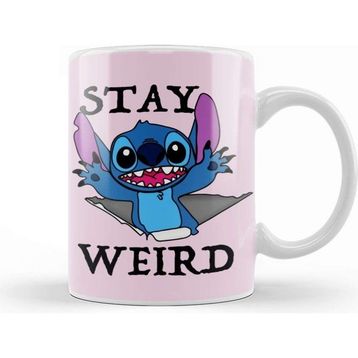 Baskı Dükkanı Stitch Stay Weird Kupa