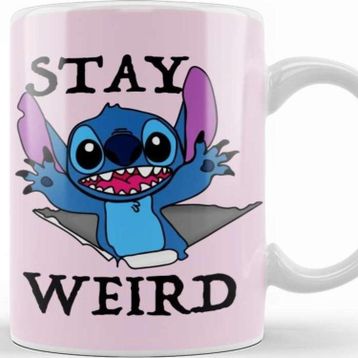 Baskı Dükkanı Stitch Stay Weird Kupa