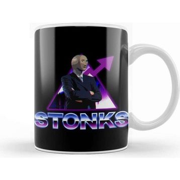 Baskı Dükkanı Stonks Aesthetic Kupa