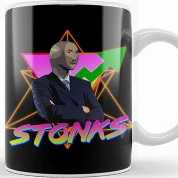 Baskı Dükkanı Stonks Aesthetic Kupa