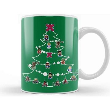 Baskı Dükkanı Stranger Things Christmas Tree Baubles Kupa