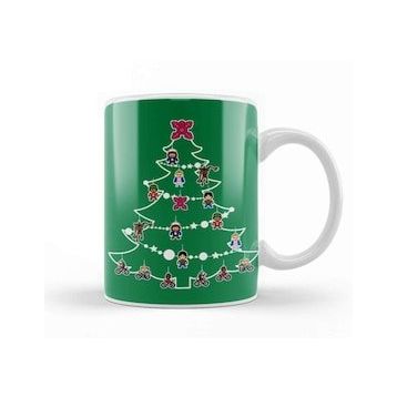 Baskı Dükkanı Stranger Things Christmas Tree Baubles Kupa