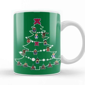 Baskı Dükkanı Stranger Things Christmas Tree Baubles Kupa