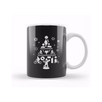 Baskı Dükkanı Stranger Things Christmas Tree Silhouette Kupa