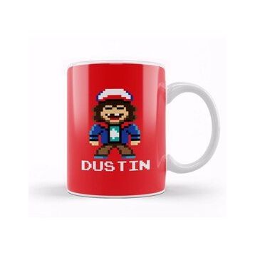 Baskı Dükkanı Stranger Things Dustin Pixel Character Kupa