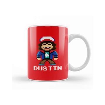 Baskı Dükkanı Stranger Things Dustin Pixel Character Kupa