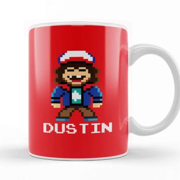 Baskı Dükkanı Stranger Things Dustin Pixel Character Kupa