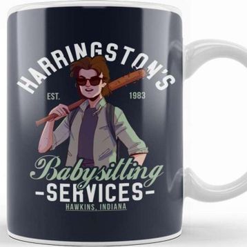 Baskı Dükkanı Stranger Things Harringtons Babysitting Agency Kupa