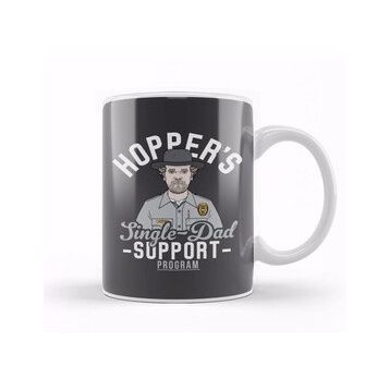 Baskı Dükkanı Stranger Things Hoppers Single Dad Support Network Kupa