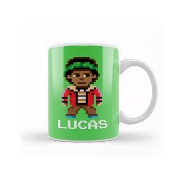 Baskı Dükkanı Stranger Things Lucas Pixel Character Kupa
