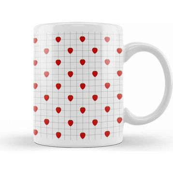 Baskı Dükkanı Strawberry Strawberries Retro Kupa
