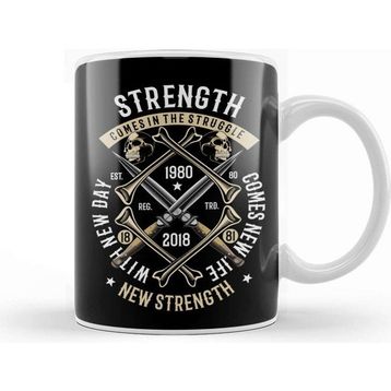 Baskı Dükkanı Strength Comes in the Struggle Kupa