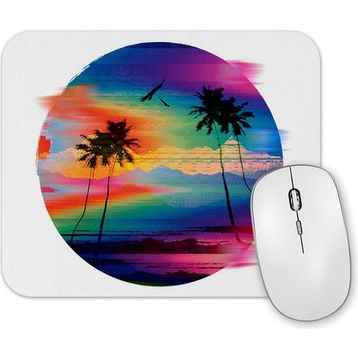 Baskı Dükkanı Summer Glitch Mouse Pad