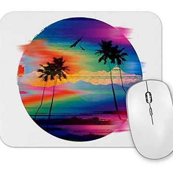 Baskı Dükkanı Summer Glitch Mouse Pad