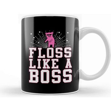 Baskı Dükkanı Sunglasses Pig Floss Like A Boss Kupa