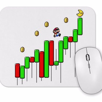 Baskı Dükkanı Super Crypto World Süper Mario Mouse Pad
