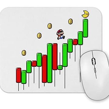 Baskı Dükkanı Super Crypto World Süper Mario Mouse Pad