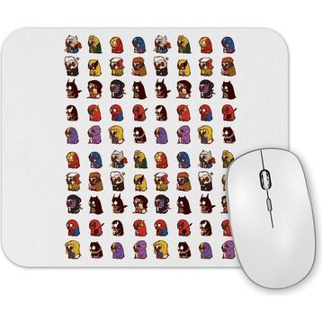Baskı Dükkanı Super Kahraman Puglar Mouse Pad