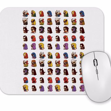Baskı Dükkanı Super Kahraman Puglar Mouse Pad