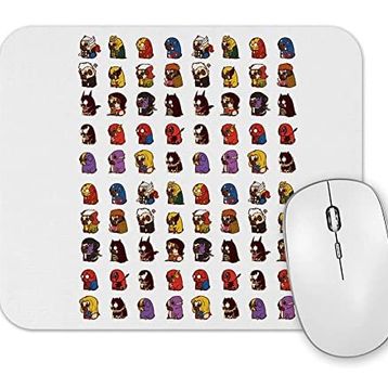 Baskı Dükkanı Super Kahraman Puglar Mouse Pad