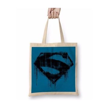 Baskı Dükkanı Super Man 2 Bez Uzun Saplı Krem Rengi Çanta