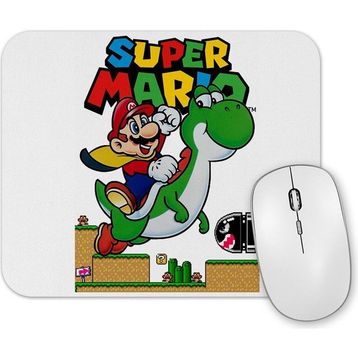 Baskı Dükkanı Super Mario E Yoshi Mouse Pad