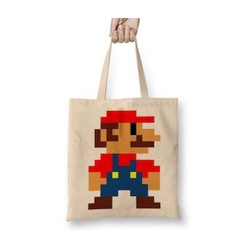 Baskı Dükkanı Süper Mario Nintendo Atari Bez Çanta