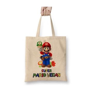 Baskı Dükkanı Super Mario Vegan Bez Çanta