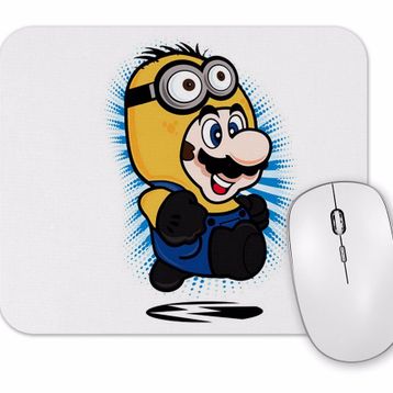 Baskı Dükkanı Super Minion Süper Mario Mouse Pad