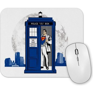 Baskı Dükkanı Supermen Tardis Mouse Pad