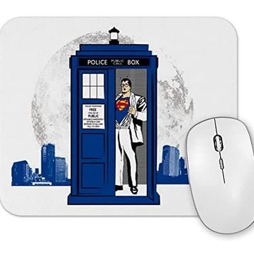 Baskı Dükkanı Supermen Tardis Mouse Pad