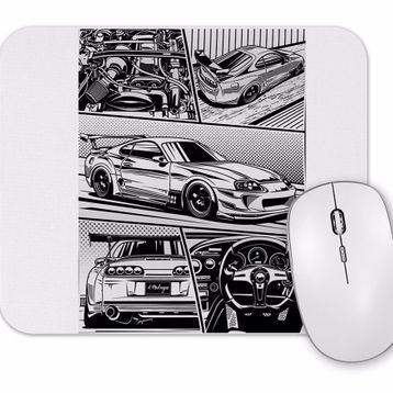 Baskı Dükkanı Supra Details White Background Mouse Pad