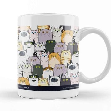 Baskı Dükkanı Tatlı ve Sevimli Kediler Cats Kupa