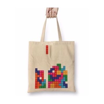 Baskı Dükkanı Tetris Atari Oyun Games Bez Kadın Günlük Çanta